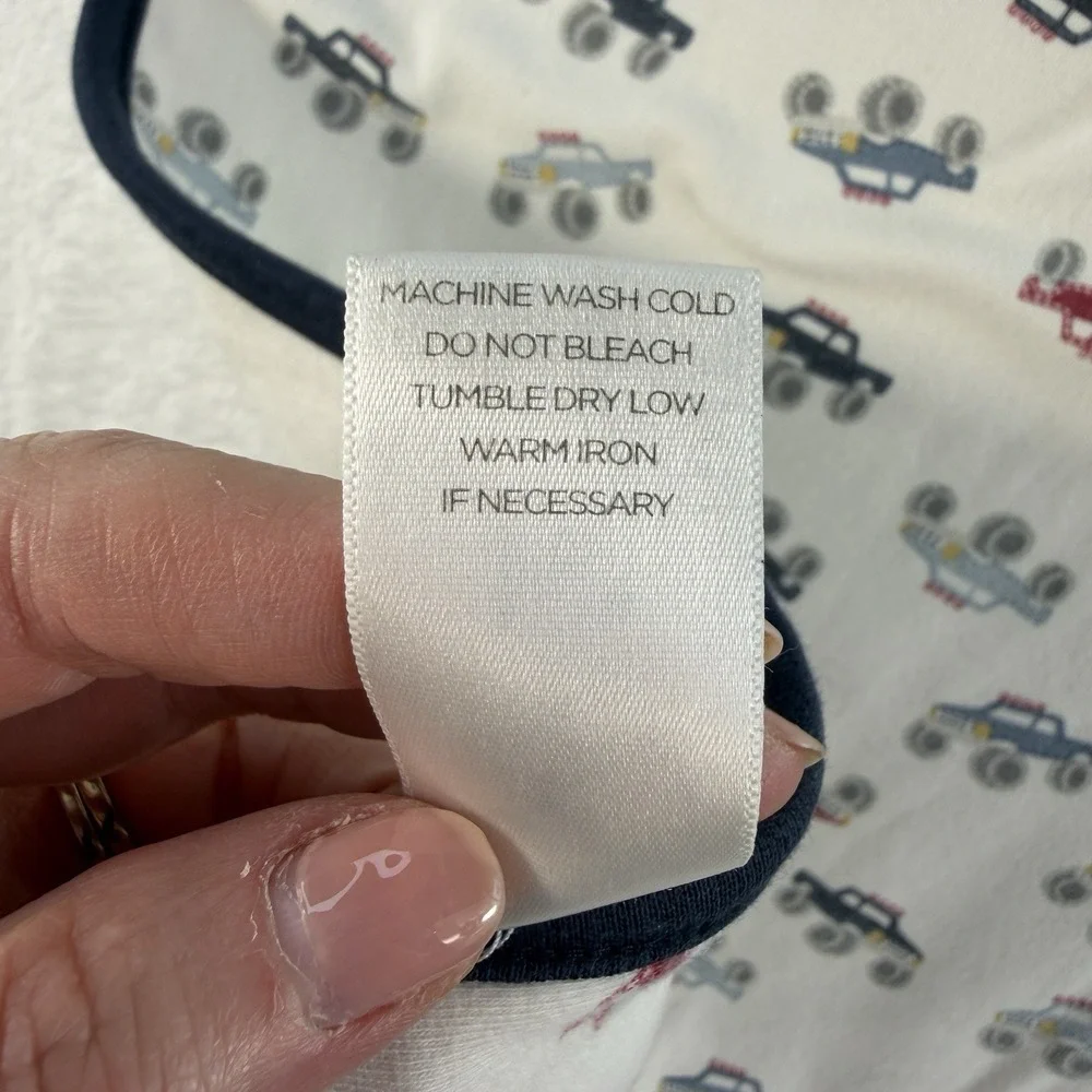 Gymboree Lil' Monster Truck‎ Cotton Baby Blanket Double Sided Reservable 35